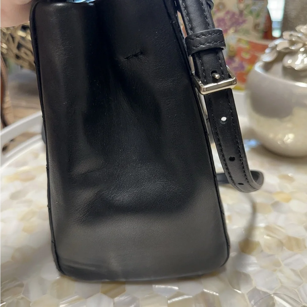 Gorgeous Kate Spade Quilted Black Leather Handbag And Matching Wallet!
